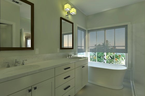 Interior - Master Bathroom for Ranch House Plan #489-12 - 3 bed, 2 bath