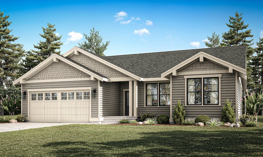 Exterior - Front Elevation 2 for Craftsman House Plan #1070-49 - 3 bed, 2 bath