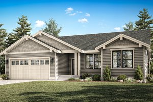 Dream House Plan - Exterior - Front Elevation for Craftsman House Plan #1070-49 - 3 bed, 2 bath
