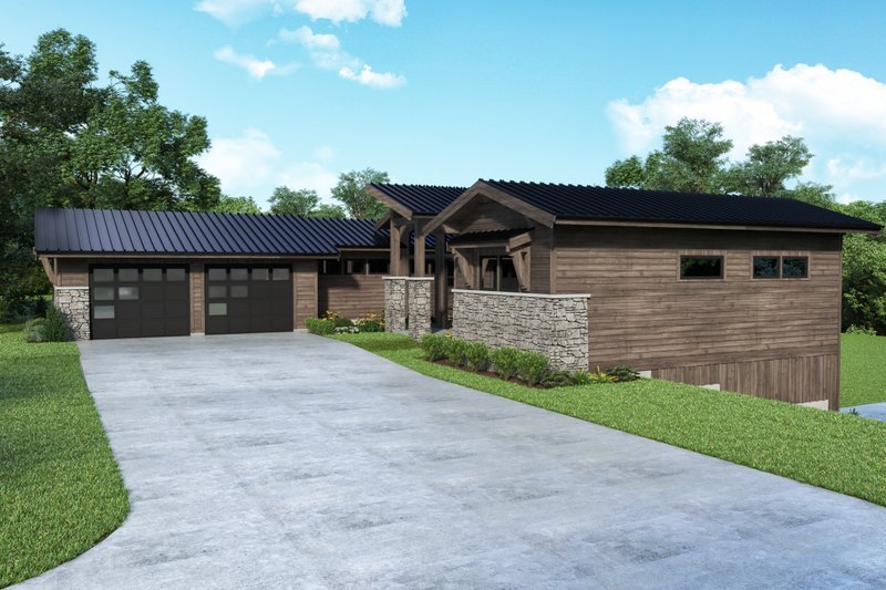 Dream House Plan - Exterior - Other Elevation 1 for Modern House Plan #1070-159 - 4 bed, 2 bath
