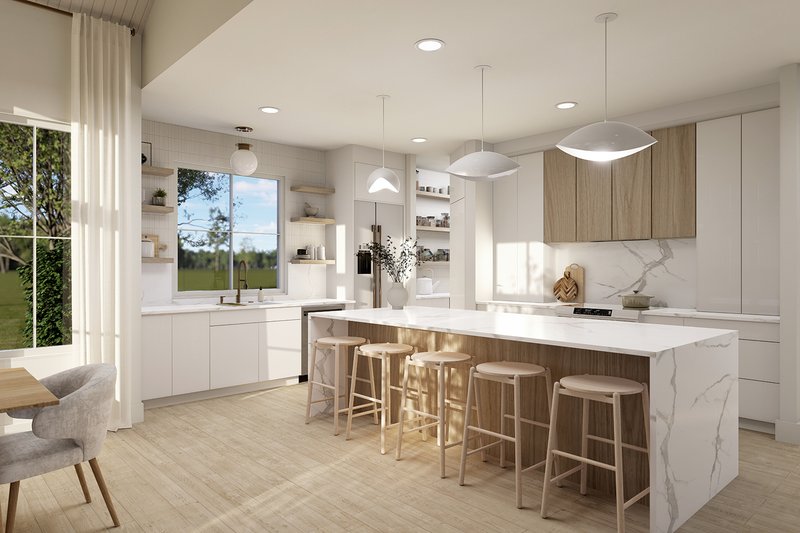 Architectural House Design - Interior - Kitchen for Modern House Plan #23-2865 - 3 bed, 1.5 bath