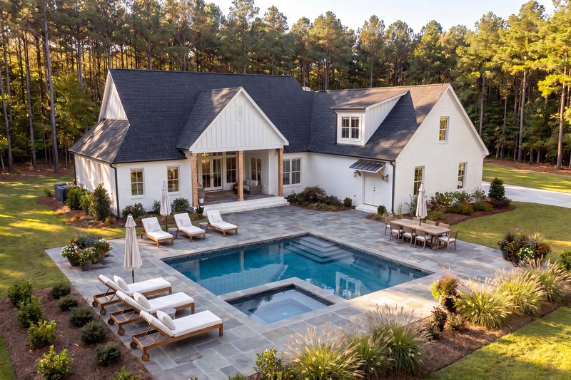 Architectural House Design - Exterior - Rear Elevation 1 for Farmhouse House Plan #430-438 - 3 bed, 3.5 bath