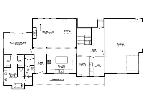 Farmhouse Floor Plan - Main Floor Plan #1089-6