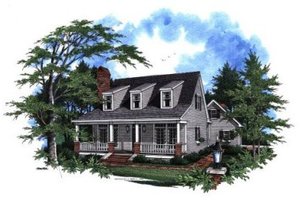 Architectural House Design - Country Exterior - Front Elevation Plan #41-115