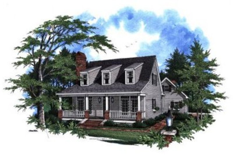 Architectural House Design - Country Exterior - Front Elevation Plan #41-115