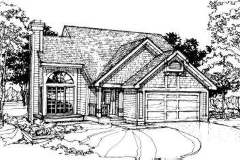 House Blueprint - Exterior - Front Elevation Plan #320-134