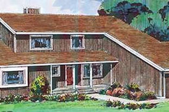 Exterior - Front Elevation for Contemporary House Plan #320-395 - 3 bed, 3 bath