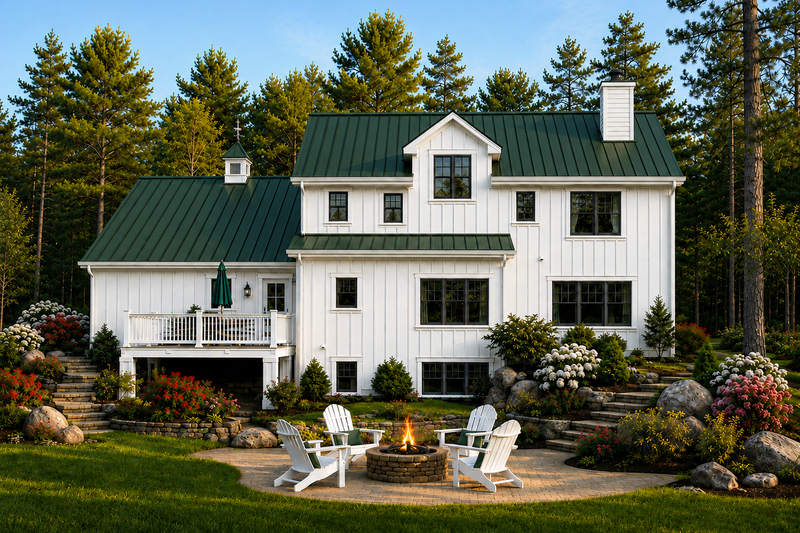 Home Plan - Exterior - Rear Elevation 1 for Farmhouse House Plan #928-449 - 4 bed, 2.5 bath