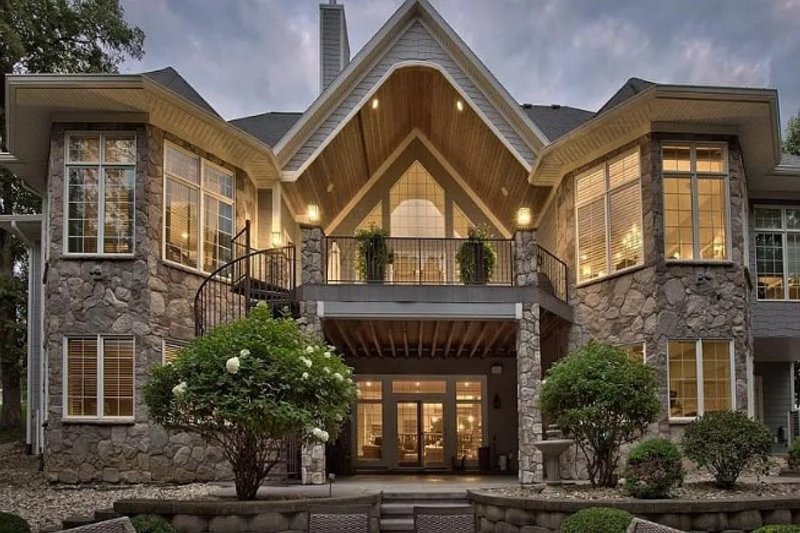 Home Plan - Exterior - Rear Elevation for Ranch House Plan #70-1555 - 3 bed, 5.5 bath