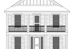 Exterior - Front Elevation 3 for Colonial House Plan #1073-34 - 4 bed, 2.5 bath
