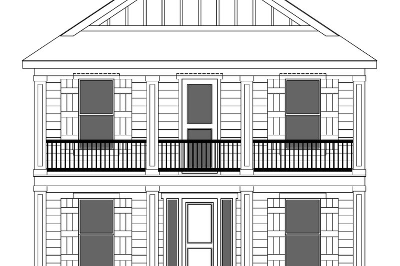 Architectural House Design - Exterior - Front Elevation 3 for Colonial House Plan #1073-34 - 4 bed, 2.5 bath
