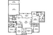European Style House Plan - 4 Beds 3.5 Baths 2834 Sq/Ft Plan #69-186 