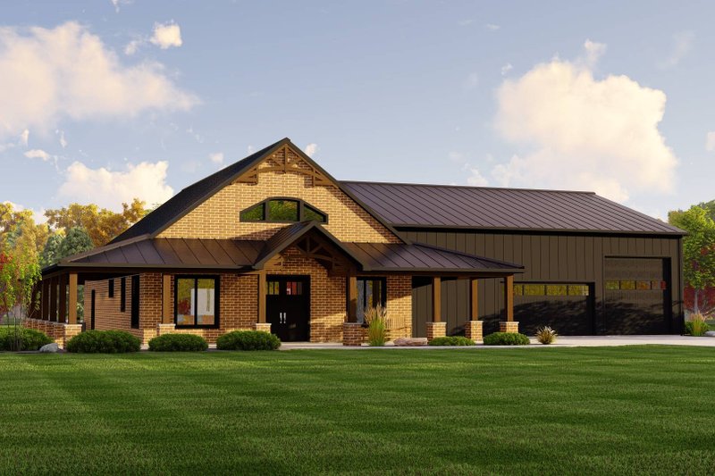 Architectural House Design - Country Exterior - Front Elevation Plan #1064-253