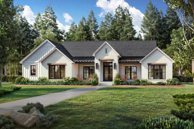 House Blueprint - Exterior - Front Elevation 3 for Farmhouse House Plan #430-361 - 3 bed, 2.5 bath