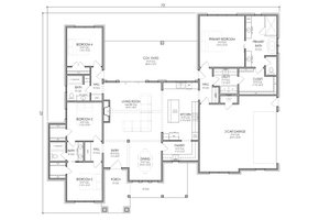 Floor Plan - Main Floor for Farmhouse House Plan #1119-6 - 4 bed, 3 bath