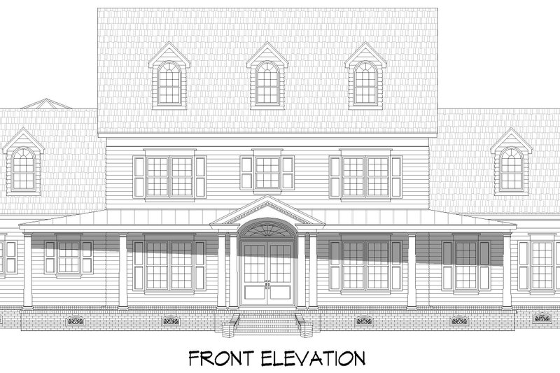 House Plan Design - Exterior - Front Elevation 4 for Country House Plan #932-1288 - 6 bed, 5 bath