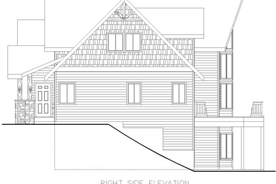 Exterior - Other Elevation 1 for Craftsman House Plan #117-1055 - 3 bed, 2 bath