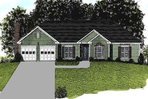 Ranch Exterior - Front Elevation Plan #56-143