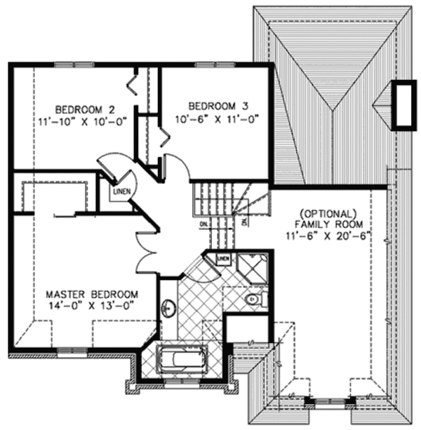 European Floor Plan - Upper Floor Plan #138-282