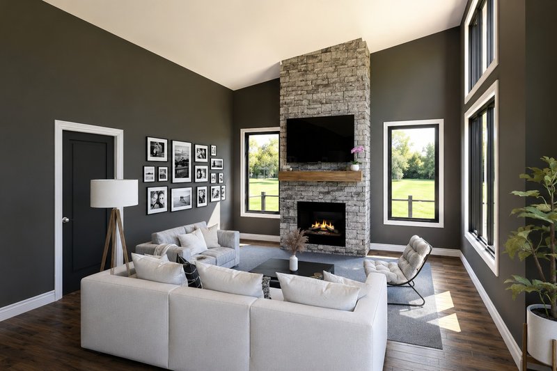 Dream House Plan - Interior - Family Room for Modern House Plan #1064-489 - 2 bed, 2.5 bath