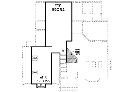 Floor Plan - Other Floor for Traditional House Plan #60-117 - 3 bed, 2 bath