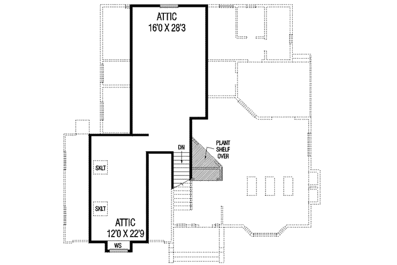 House Plan Design - Floor Plan - Other Floor for Traditional House Plan #60-117 - 3 bed, 2 bath
