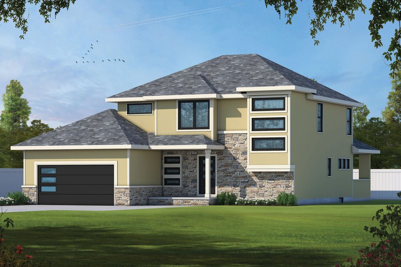 Dream House Plan - Contemporary Exterior - Front Elevation Plan #20-2476