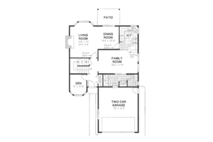 Floor Plan - Main Floor for Traditional House Plan #18-9101 - 4 bed, 2.5 bath