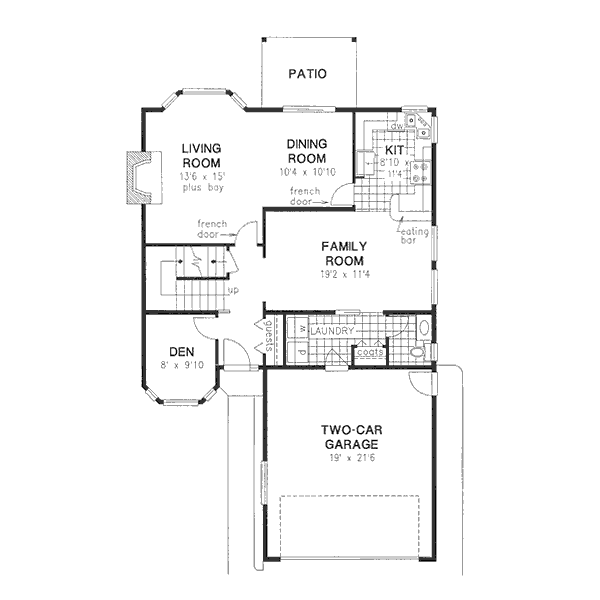 Dream House Plan - Traditional Floor Plan - Main Floor Plan #18-9101