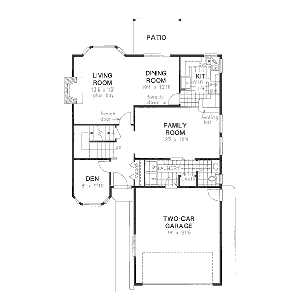 Traditional Floor Plan - Main Floor Plan #18-9101