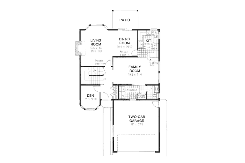 Dream House Plan - Floor Plan - Main Floor for Traditional House Plan #18-9101 - 4 bed, 2.5 bath
