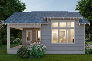 Exterior - Rear Elevation for Farmhouse House Plan #1079-4 - 4 bed, 2.5 bath