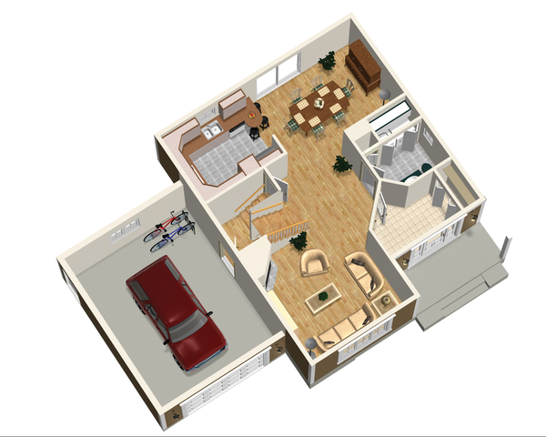 Architectural House Design - Country Floor Plan - Main Floor Plan #25-4554