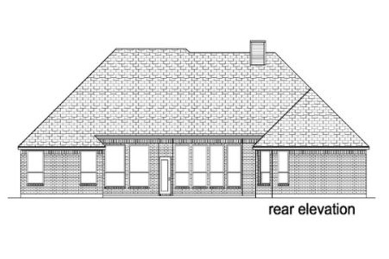Home Plan - Exterior - Rear Elevation for European House Plan #84-380 - 3 bed, 3 bath