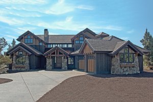 Craftsman style design home, front elevation photo