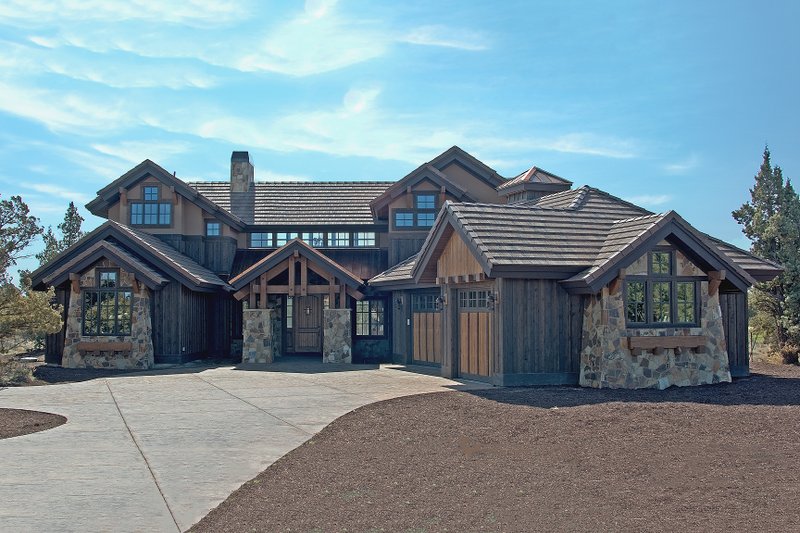 Architectural House Design - Craftsman style design home, front elevation photo