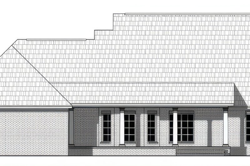 House Blueprint - Exterior - Rear Elevation for Country House Plan #21-566 - 3 bed, 2 bath
