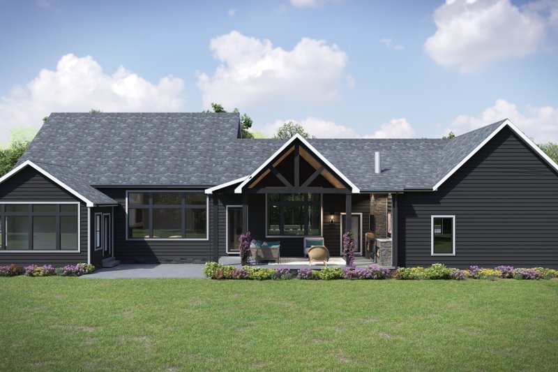 Dream House Plan - Exterior - Rear Elevation 1 for Colonial House Plan #1089-41 - 3 bed, 3.5 bath