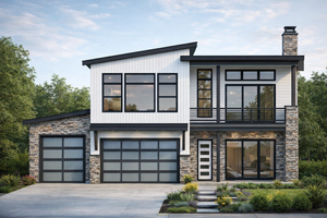 Home Plan - Exterior - Front Elevation for Modern House Plan #1073-55 - 4 bed, 3.5 bath