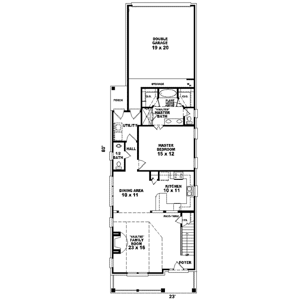 Cottage Floor Plan - Main Floor Plan #81-678