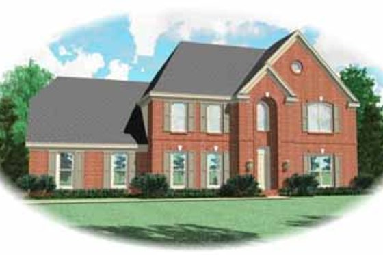 Exterior - Front Elevation for Southern House Plan #81-210 - 4 bed, 2.5 bath