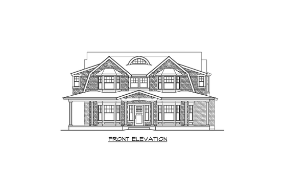 Exterior - Other Elevation for Colonial House Plan #132-172 - 4 bed, 4.5 bath