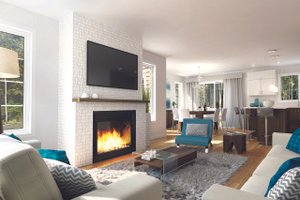 Interior - Family Room for Ranch House Plan #23-2656 - 3 bed, 1.5 bath