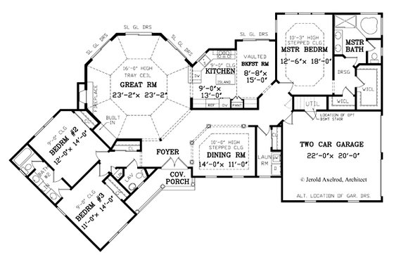 Floor Plan - Main Floor for Farmhouse House Plan #456-18 - 3 bed, 2.5 bath