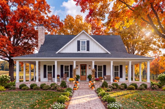 Home Plan - Exterior - Front Elevation for Country House Plan #430-150 - 3 bed, 2.5 bath