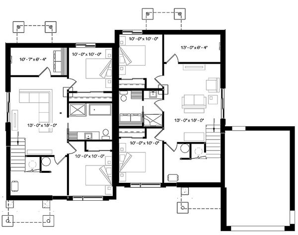 Dream House Plan - Finished Basement Level