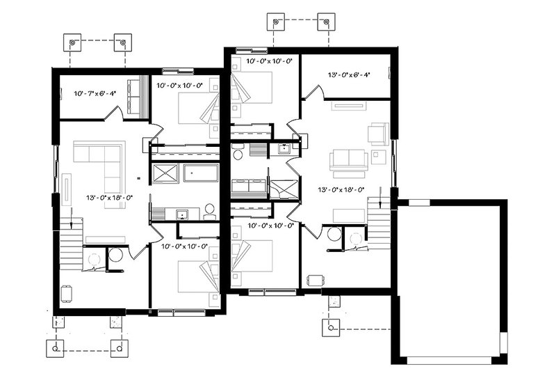 Dream House Plan - Finished Basement Level