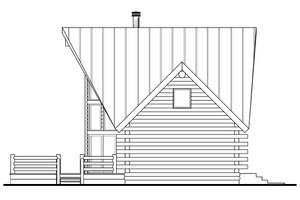 Exterior - Other Elevation 1 for Log House Plan #124-259 - 2 bed, 2 bath