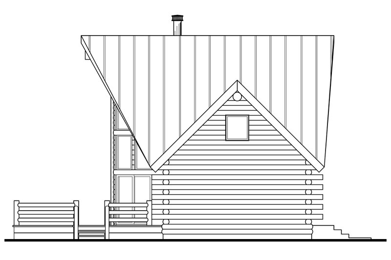 Home Plan - Exterior - Other Elevation 1 for Log House Plan #124-259 - 2 bed, 2 bath