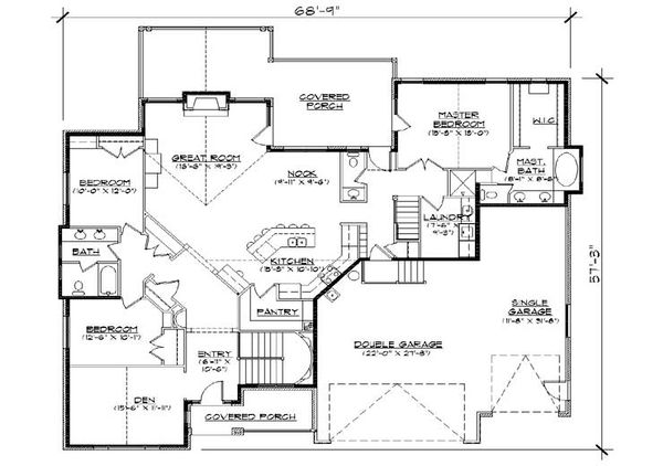 Dream House Plan - European Floor Plan - Main Floor Plan #5-369